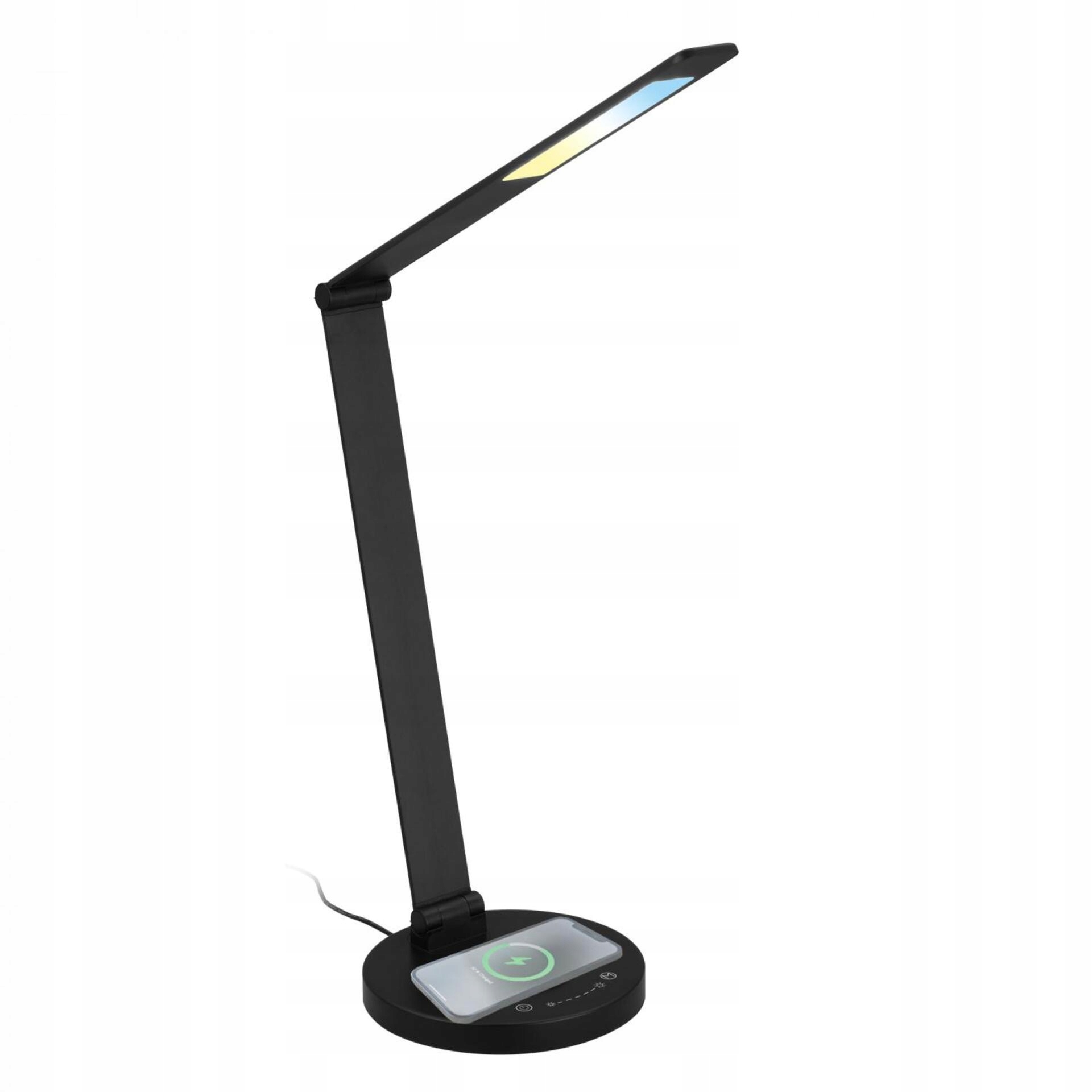 Led stolná lampa Briloner Cuma 6,2 W 670lm Cct nabíjanie Qi čierna