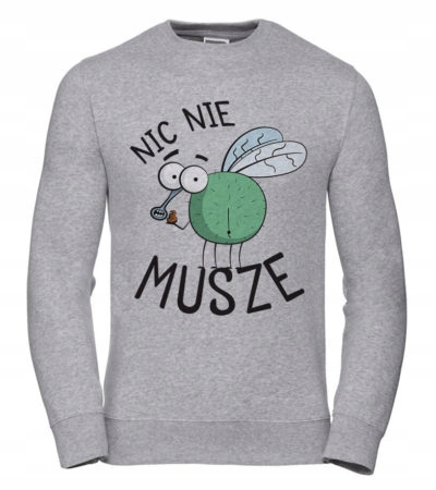 Pánská Mikina Nic Nemusím 2XL Šedá Dárek do práce pro muže a manžela