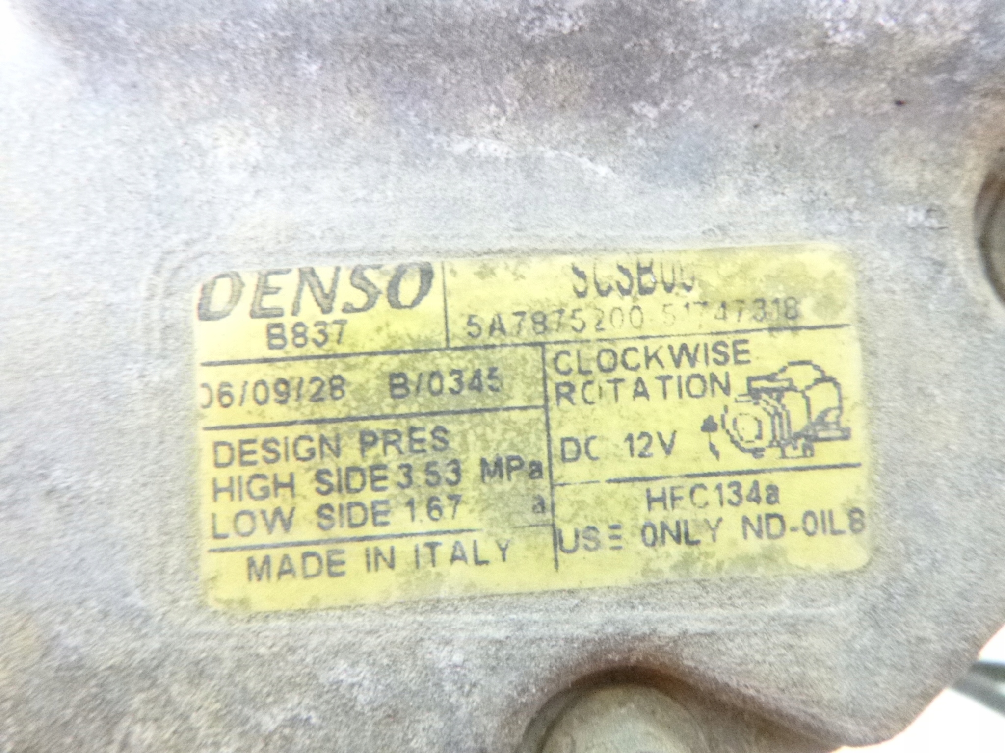 compressor compressor; Fiat Panda II 1.2 2006r. 000517473180
