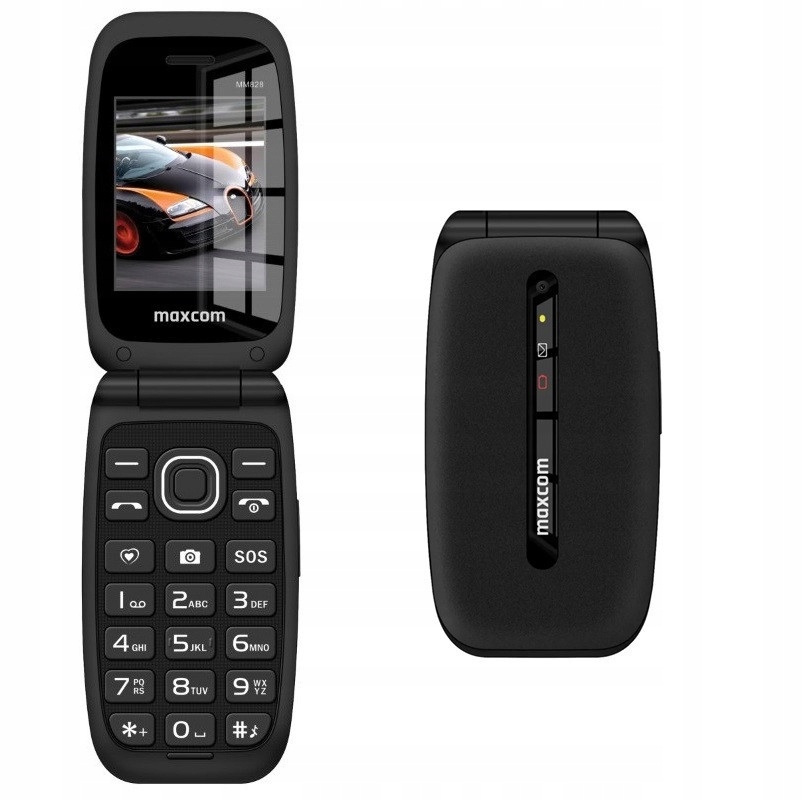 Maxcom MM828 4G Dual sim-es mobiltelefon független, nagy gombokkal, fekete