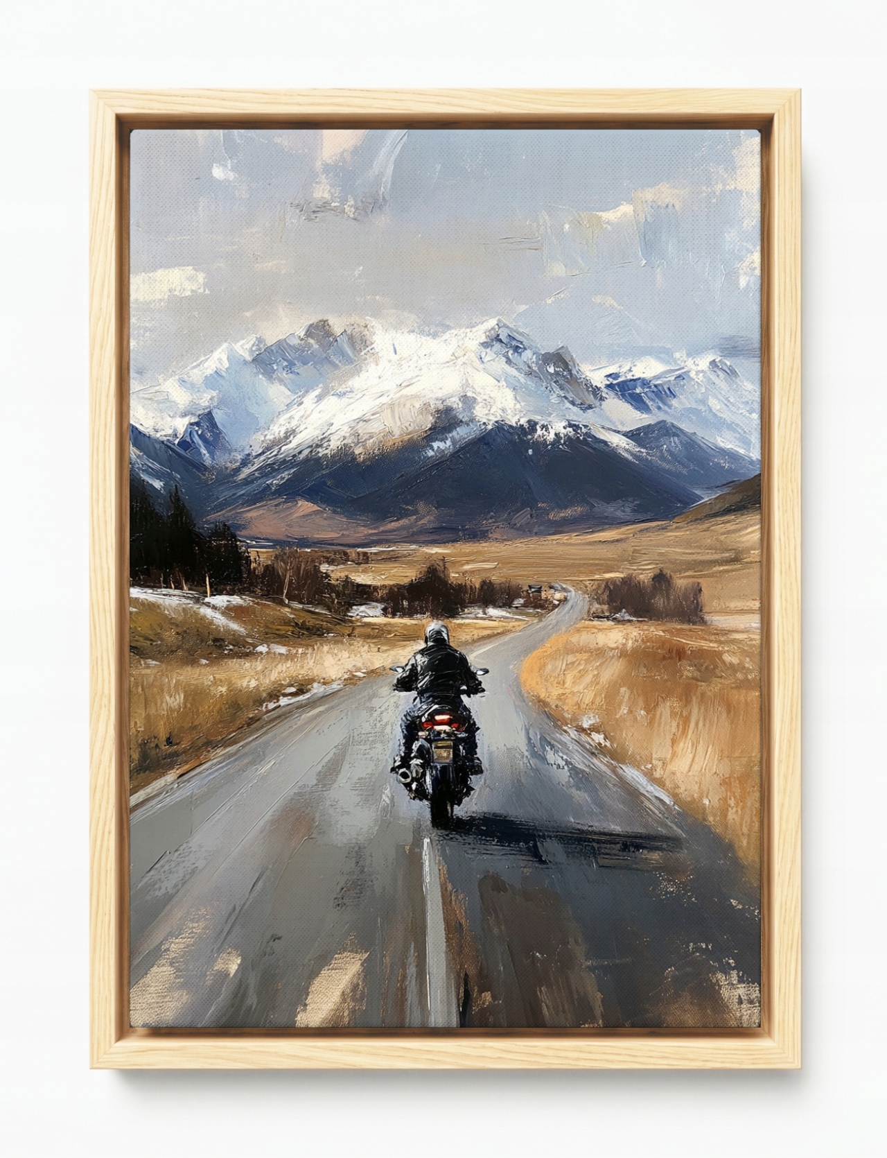 Obraz Rám Americký Box Motorka Silnice Hory Cestování Jízda 80x120