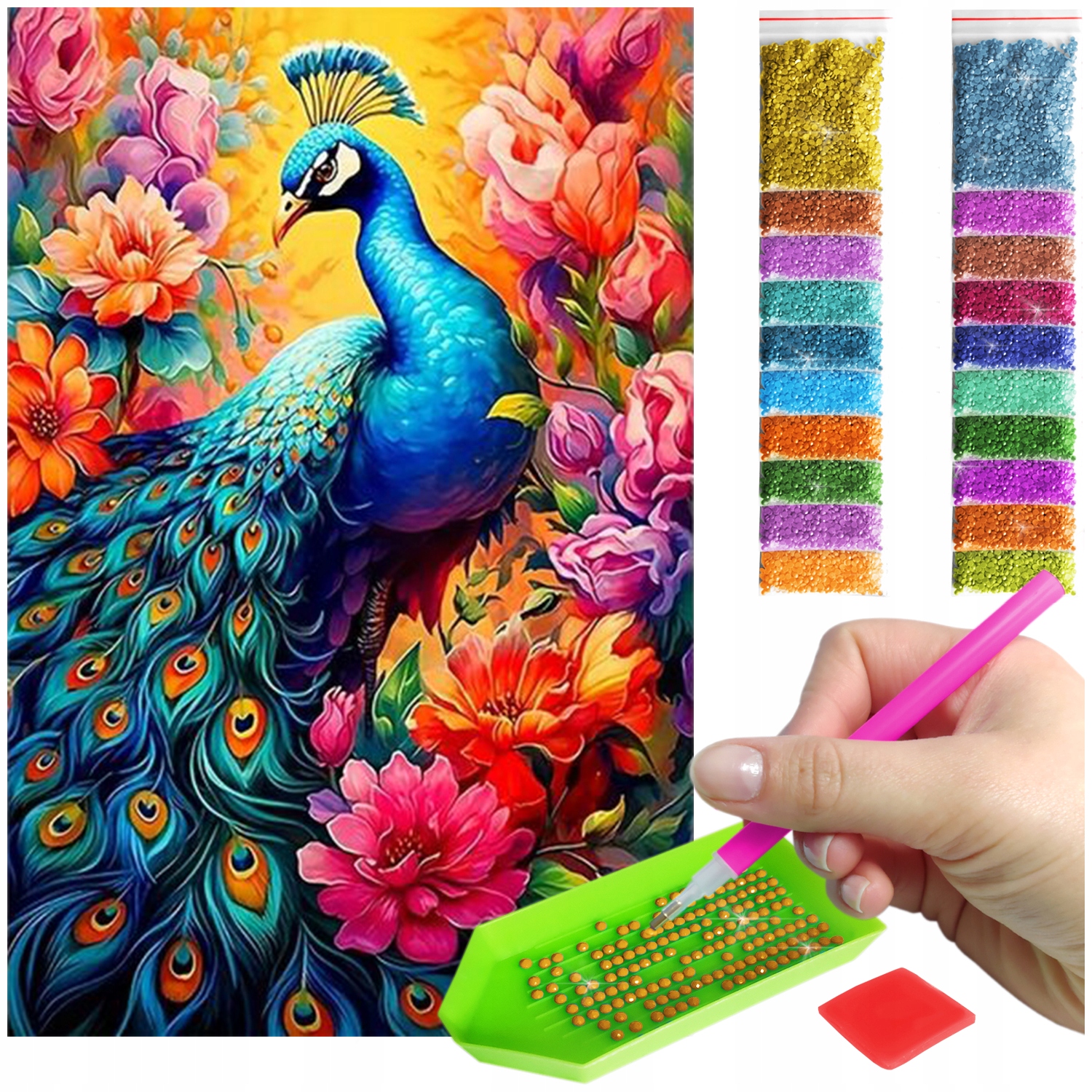 Výšivka Diamond Painting mozaika královský pták sada