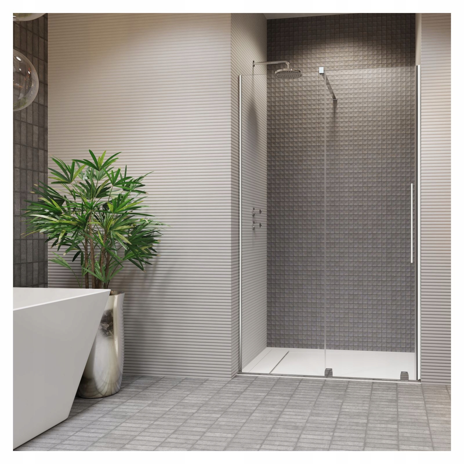 Drzwi prysznicowe szklane Furo DWJ 130 L czyste Rodzaj drzwi do wnęki