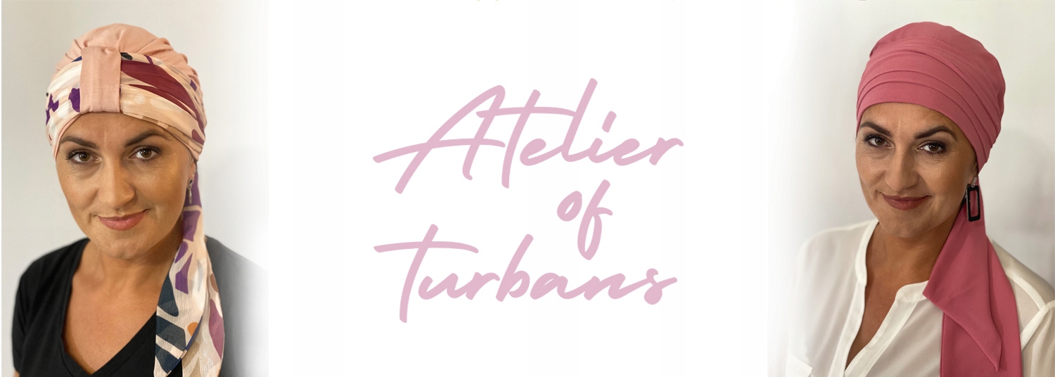 Turban Blanca Chusta po chemioterapii B21+B332 Kolekcja Atelier of Turbans