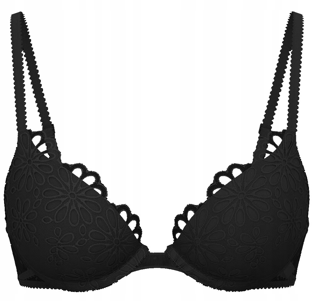 Krajková push-up podprsenka Victoria's Secret černá 80D (36D)
