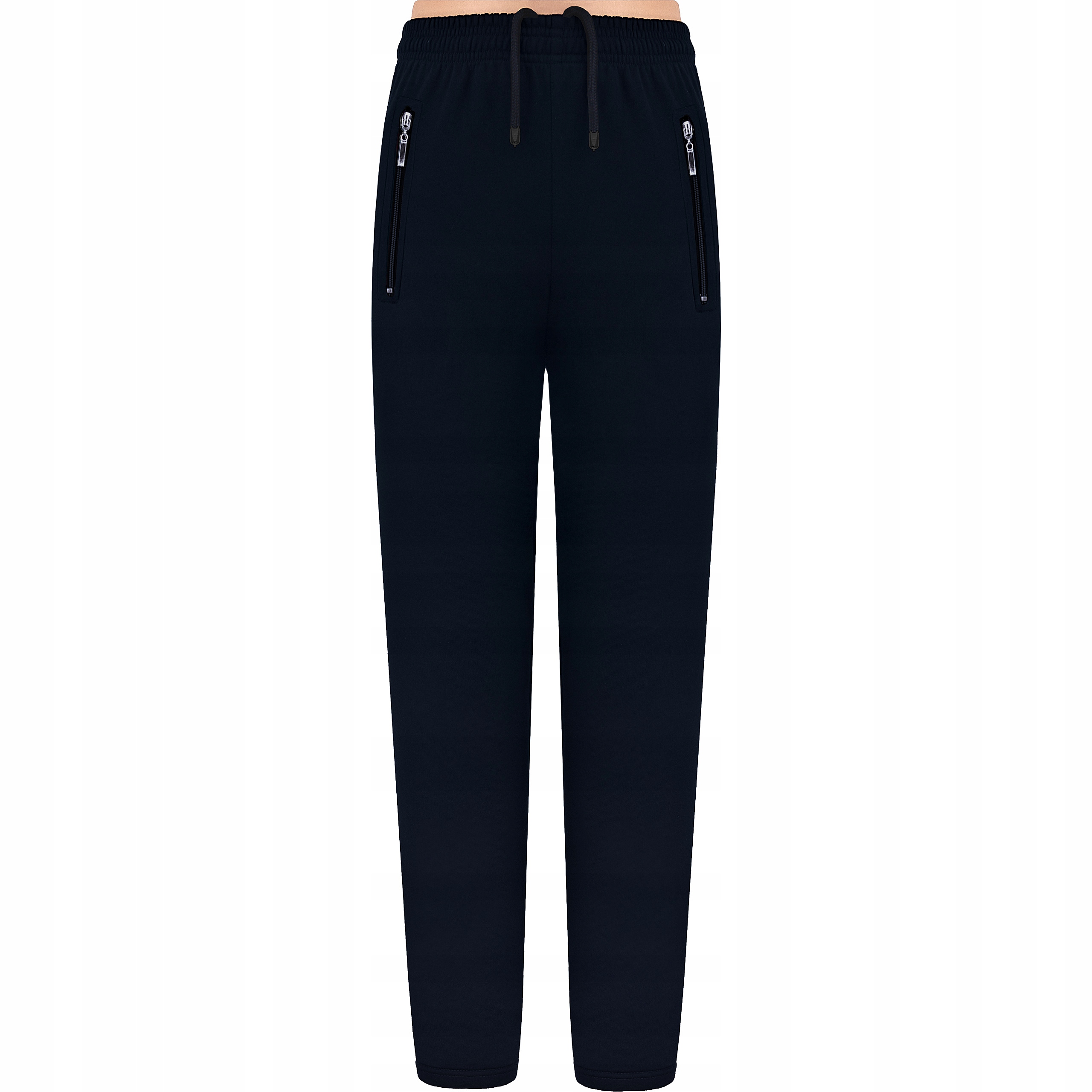 Ciepłe spodnie dresowe Dla Wysokich bawełna Proste czarne-cz XL Krm Polska