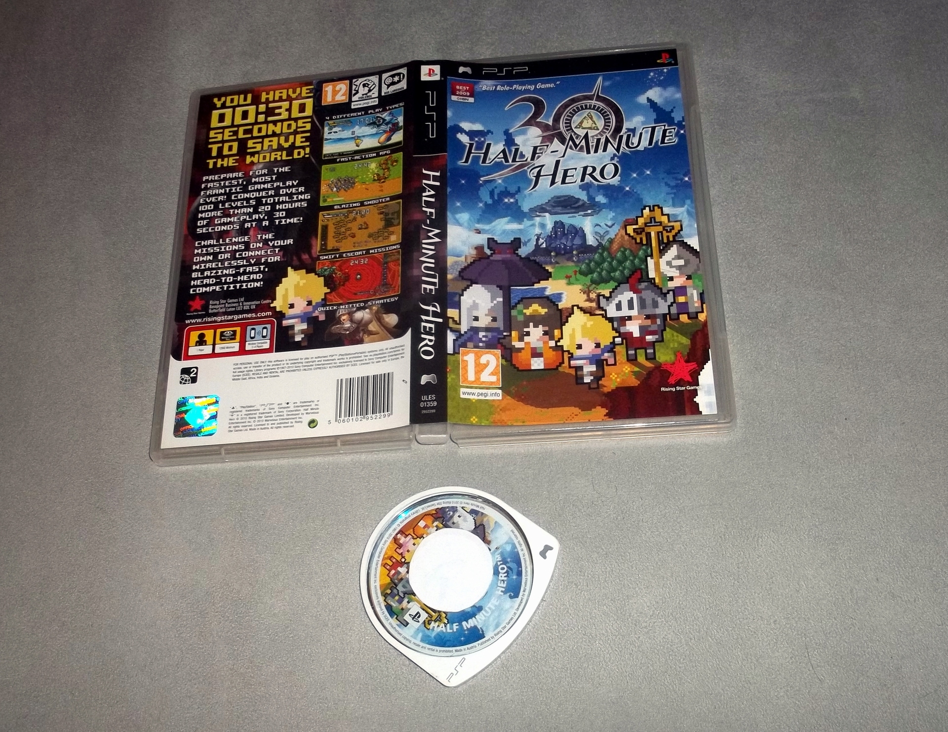 HALF-MINUTE HERO 30 PSP RPG OLDSCHOOL PIXEL ART ANGIELSKA MEGA UNIKAT !