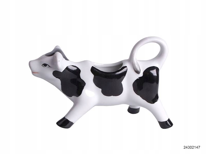 MLECZNIK DZBANEK PORCELANAOWY KROWA DO MLEKA ŚMIET