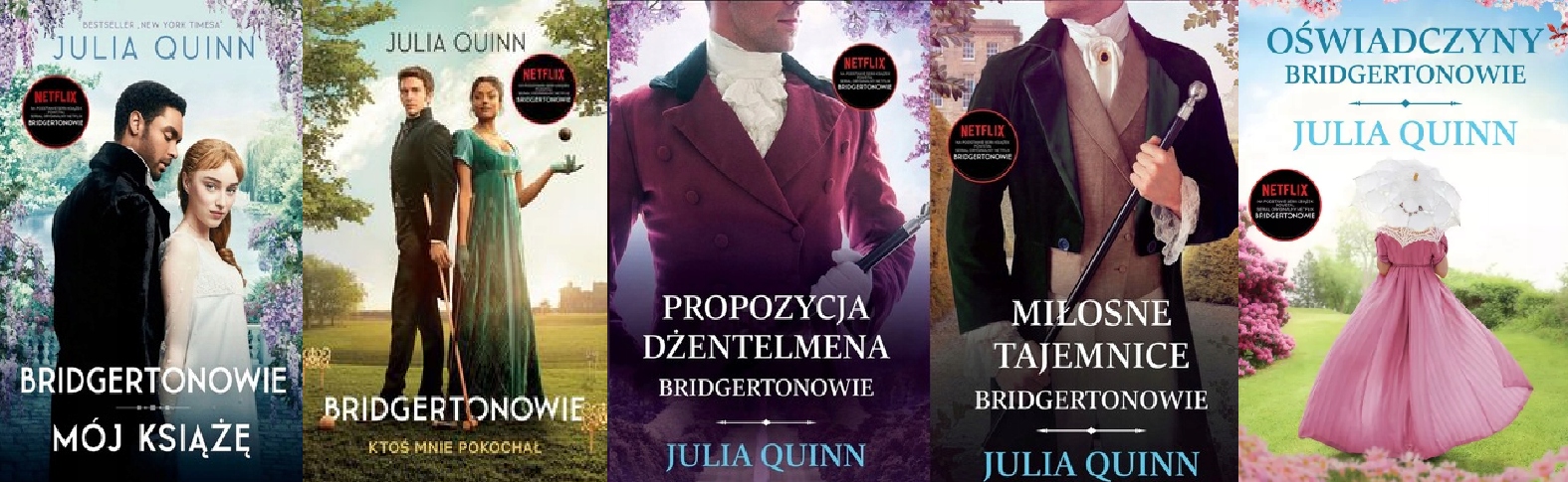 Bridgertonowie Julia Quinn Pakiet 5 książek