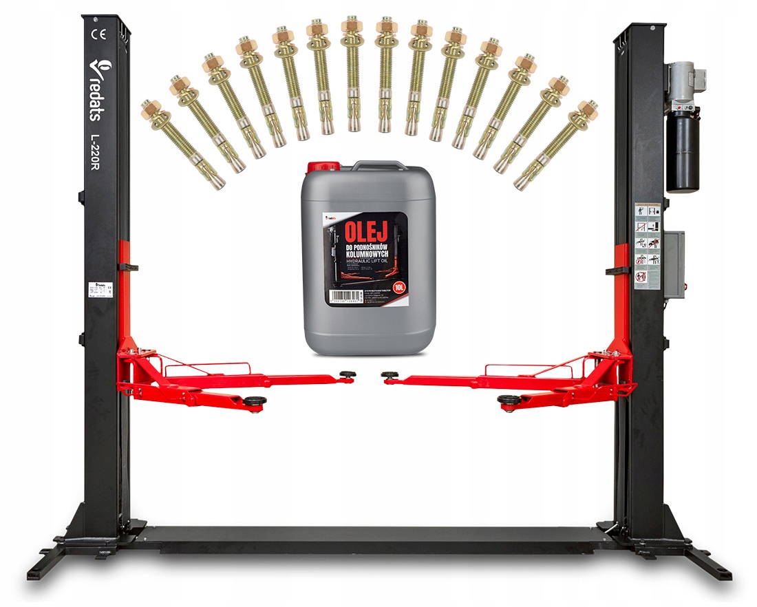 Podnośnik Samochodowy Dwukolumnowy Automat z Ramą 4 Tony Redats L-220R