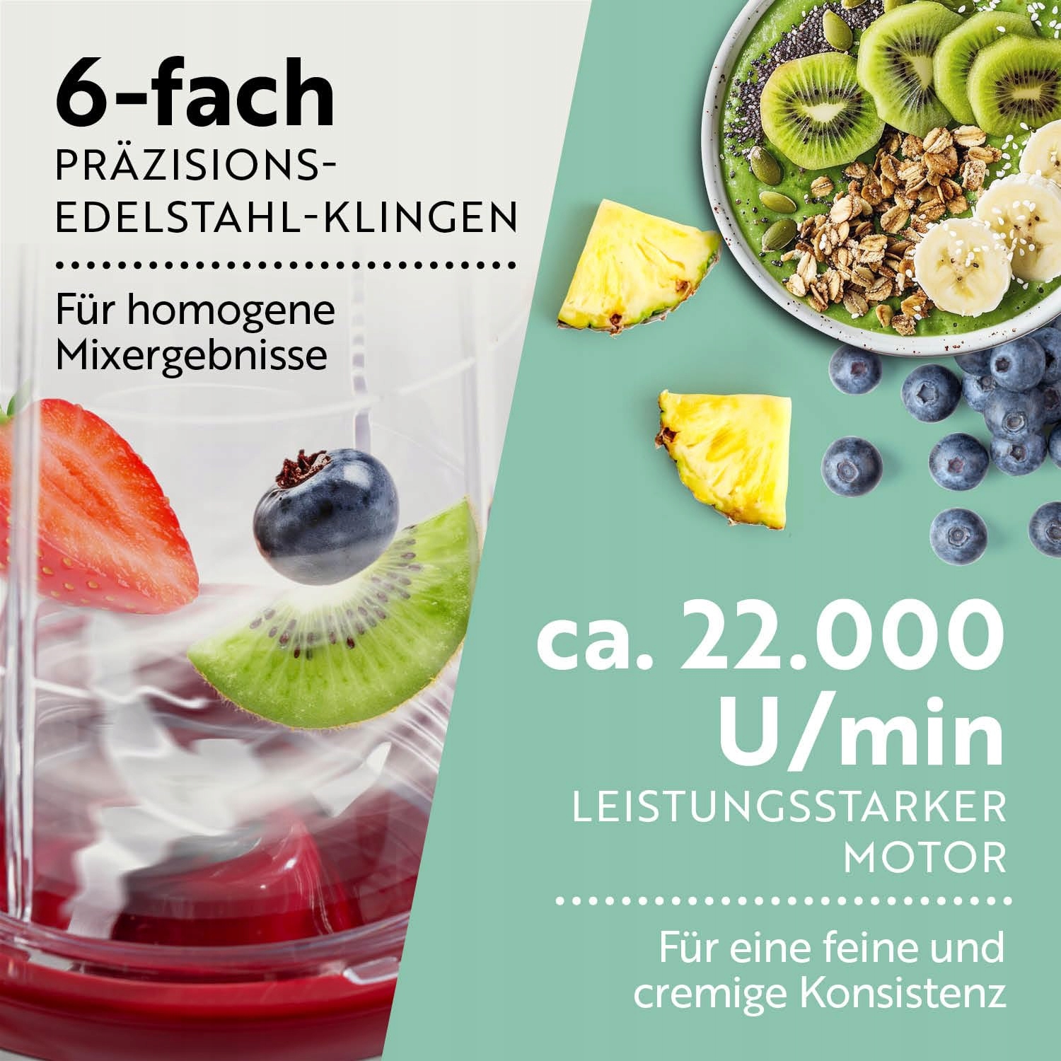 GOURMETMAXX Mr Magic Blender Zestaw XXL Mikser Do Smoothie i Koktajli — miniatura 5