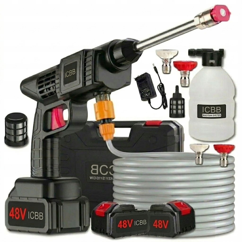 Mocna Myjka Ciśnieniowa Akumulatorowa Zestaw 2x 48V Na Baterie