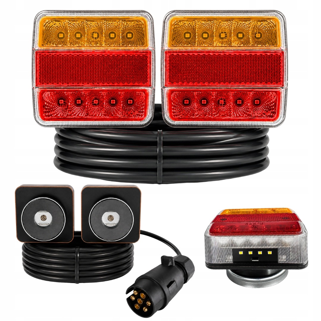 Sada Led světel přívěsu, zadní světla na magnet 7,5 m 12/24 V