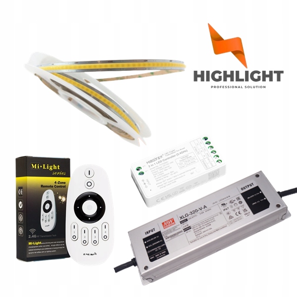 30m Sada Led pásik MoNo Cob Free-cut 10W 24V Neon