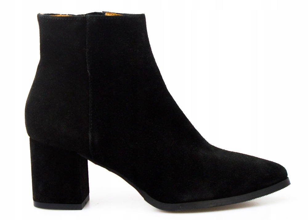 Černé Jednoduché Dámské Kotníkové Boty Sloupek 6.5 CM 40