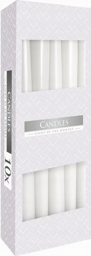 

Świece stożkowe 10szt. perłowe białe candles