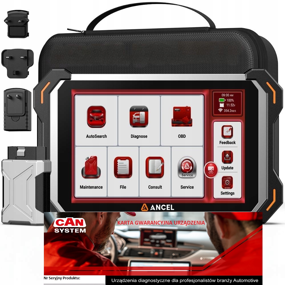 Ancel DS600BT Pro Eu 2026 Diagnostický Tester lifetime update polština