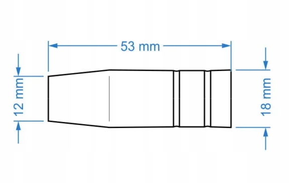 Dysza gazowa STANDARD MB15 12mm MIG/MAG SPARTUS BINZEL Marka Spartus