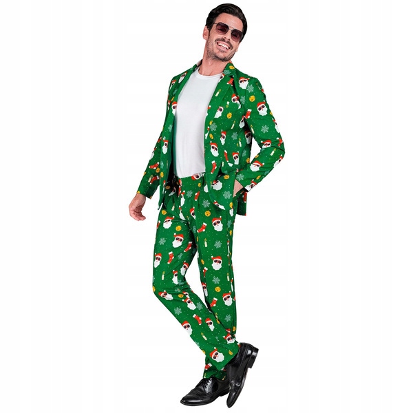 Pánský Zelený Vánoční Oblek Mikuláš XL