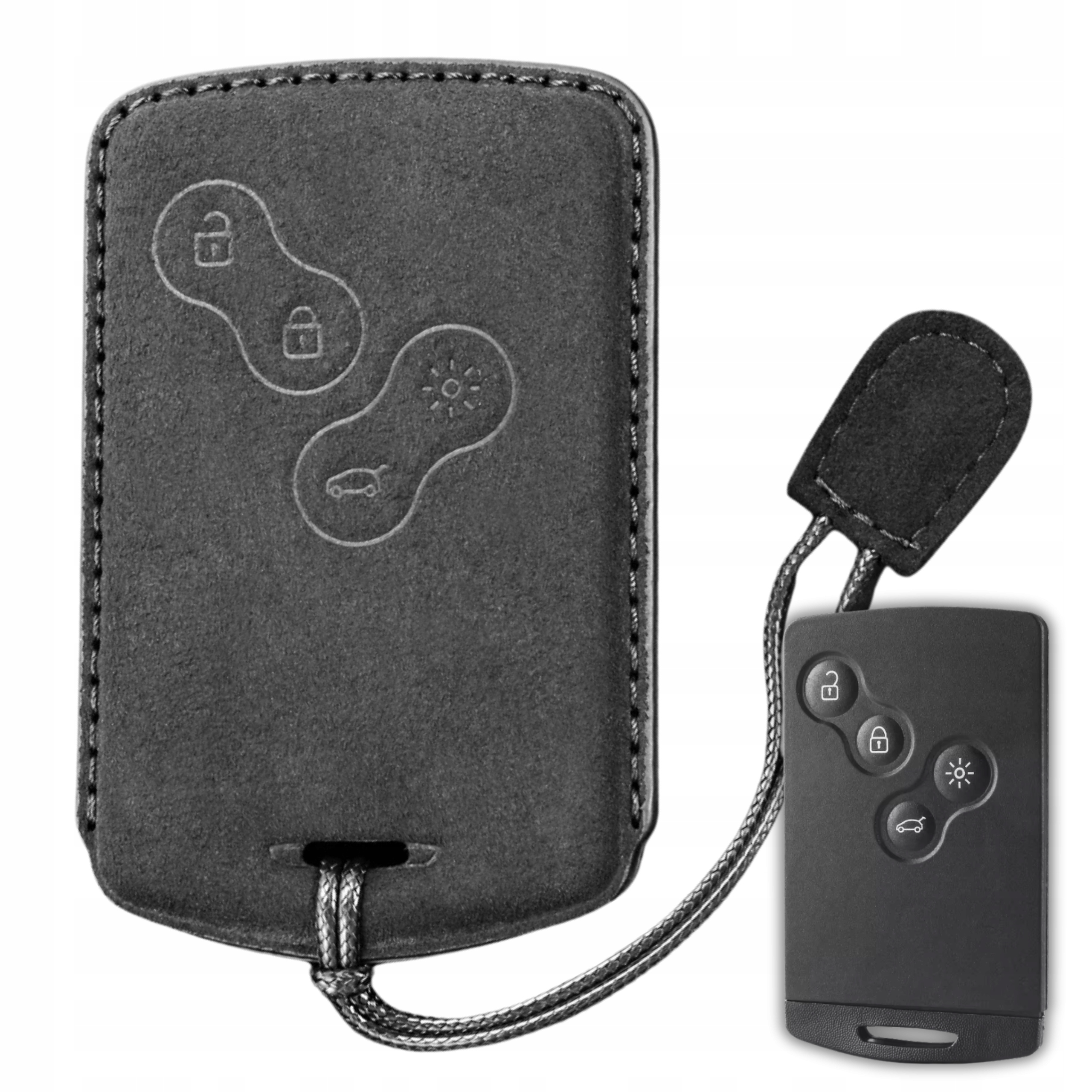 Skórzane Etui Na Kartę Kluczyk Pilot Do Renault Captur Megane Clio Kadjar