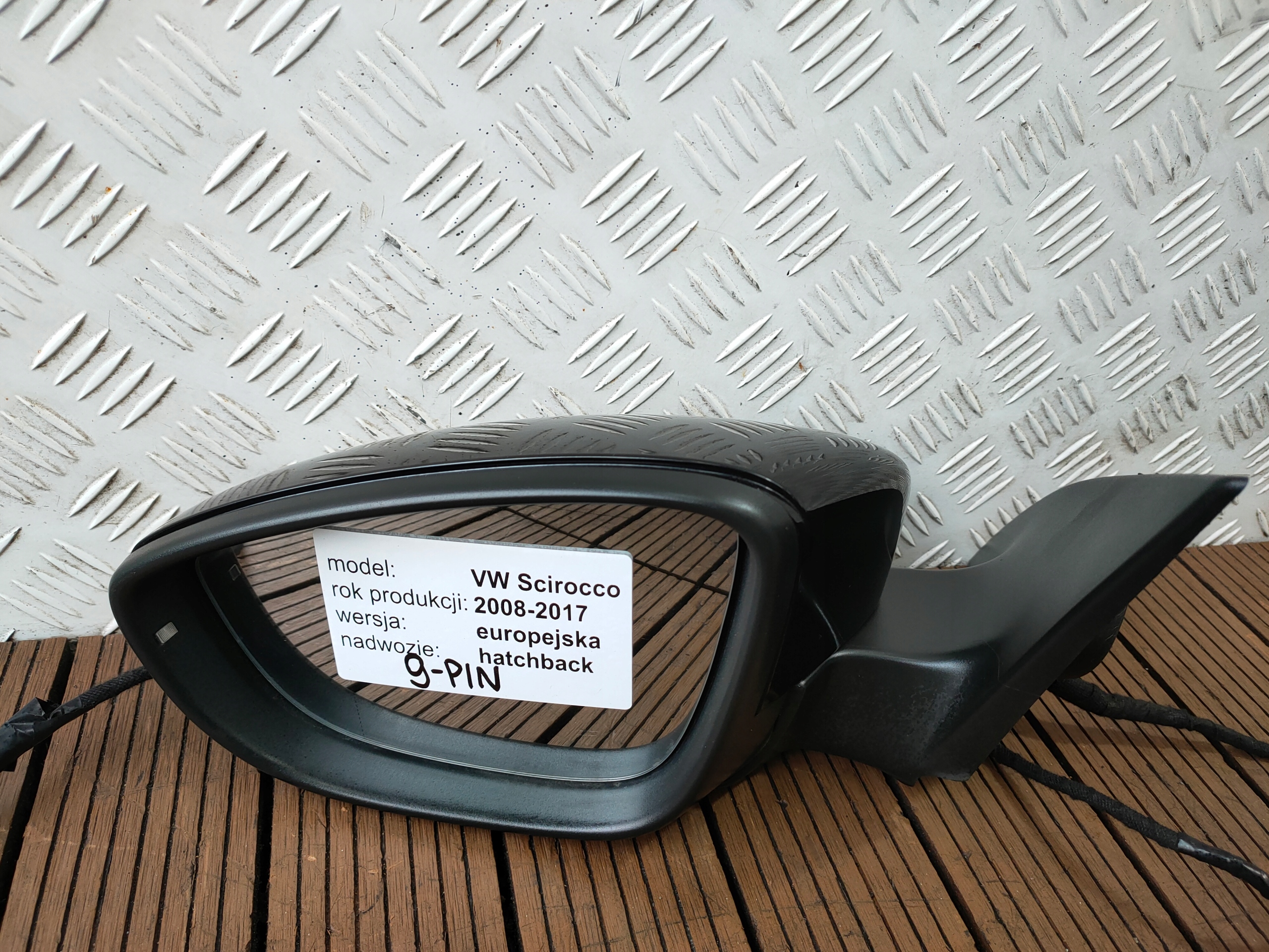 VW SCIROCCO III 08-17 mirror left 9-PIN colour LC9X EUROPA OE