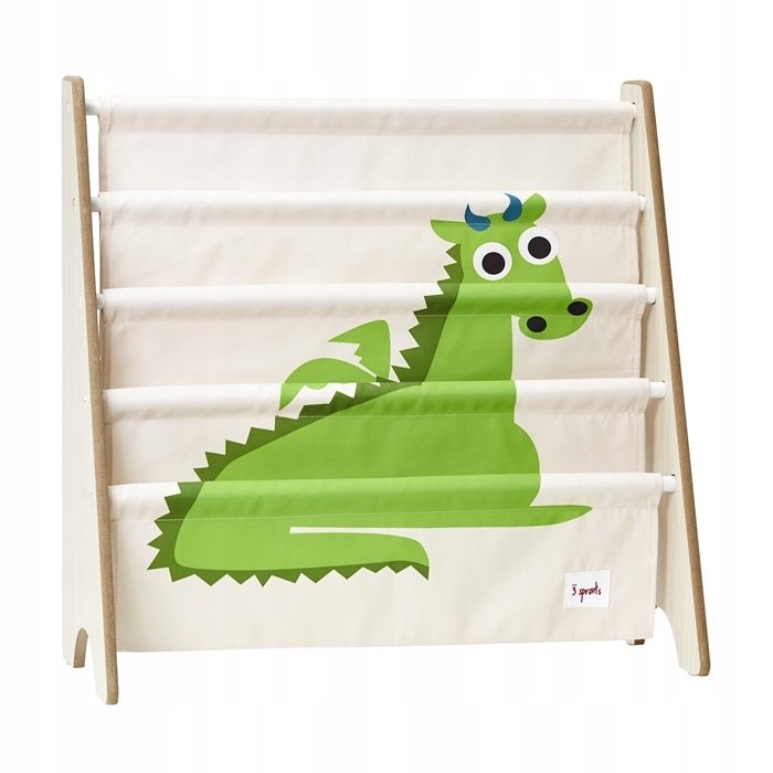 3 Sprouts Stojak na Książki Smok Green