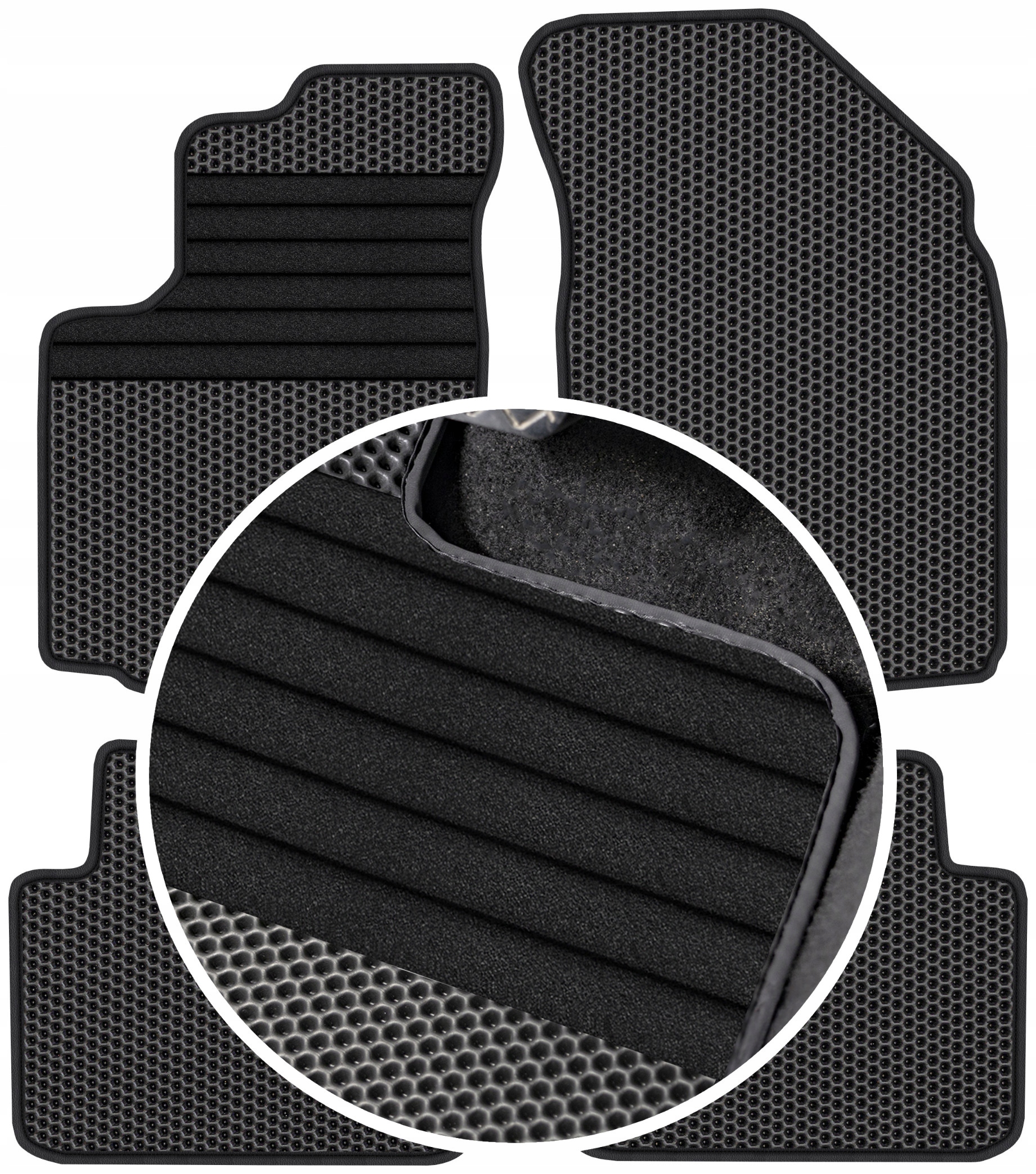 Chevrolet Aveo II Sd 2008-2011 Gumové koberce Eva Eternity Vyztužení XXL