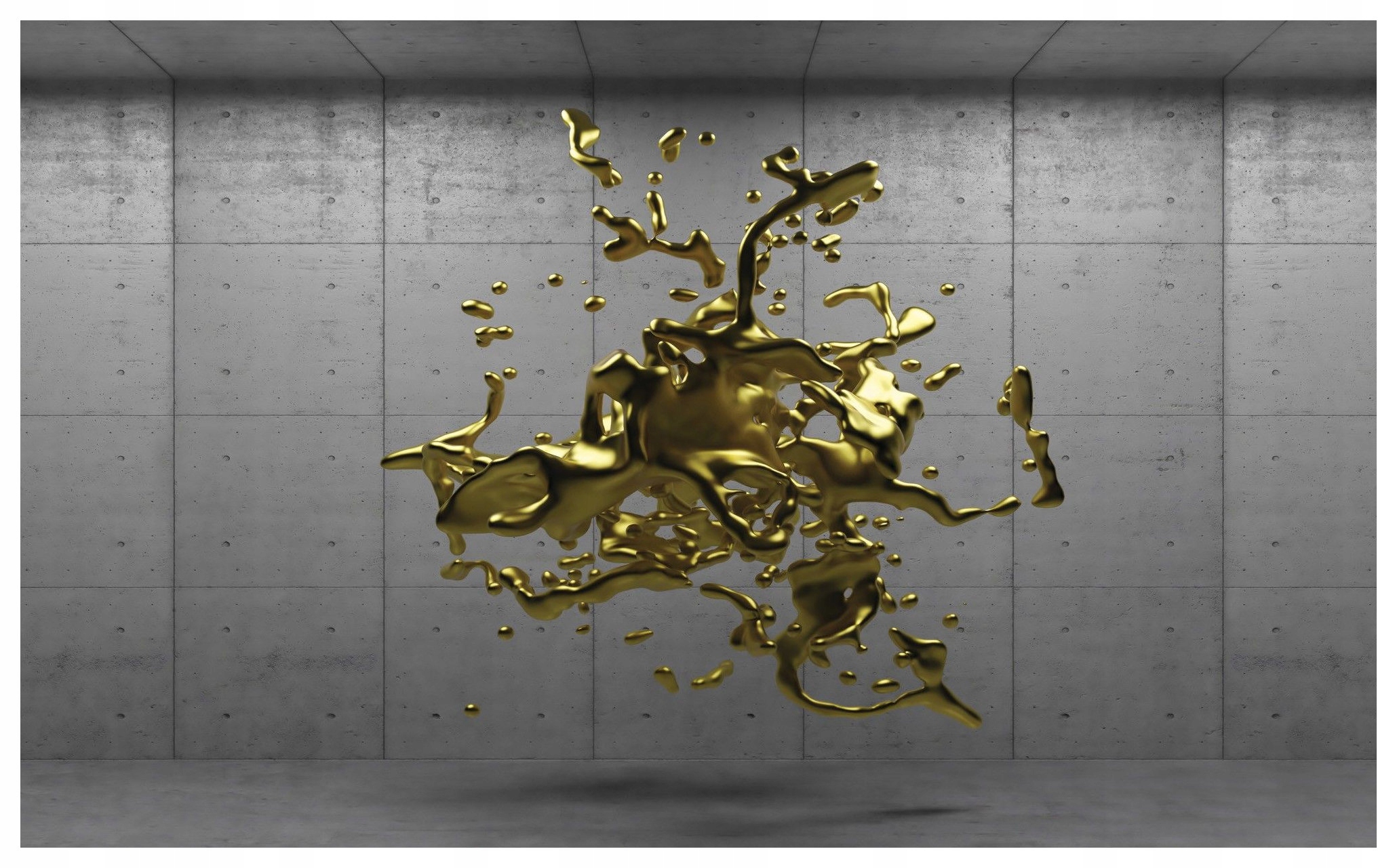 Fototapeta Zlatý rozstrek na betóne Abstrakcia Loft 350x250 lepidlo