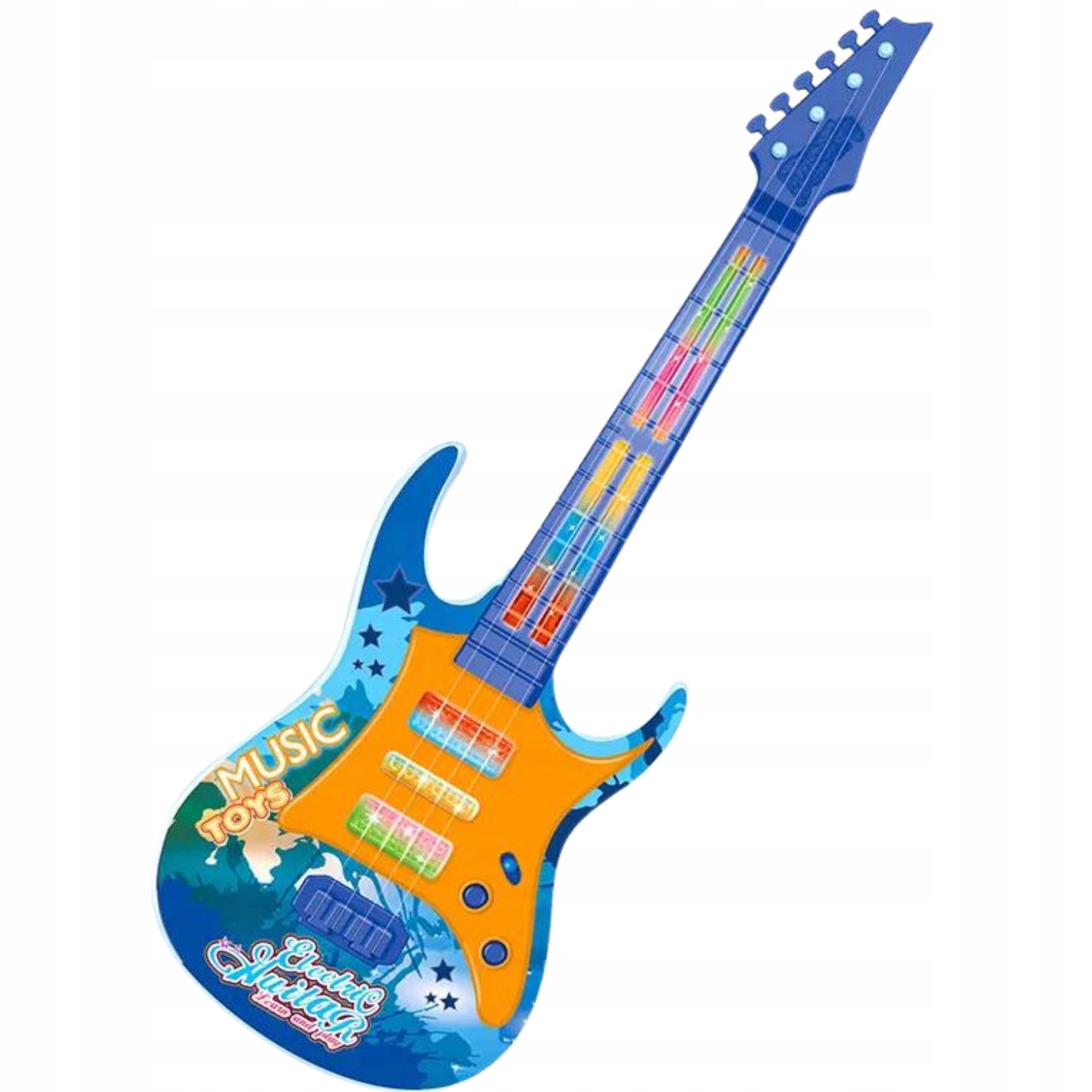 ELEKTRYCZNA GITARA CZTEROSTRUNOWA DLA DZIECI EFEKTY ŚWIETLNE PASEK UTWORY Rodzaj gitara elektryczna