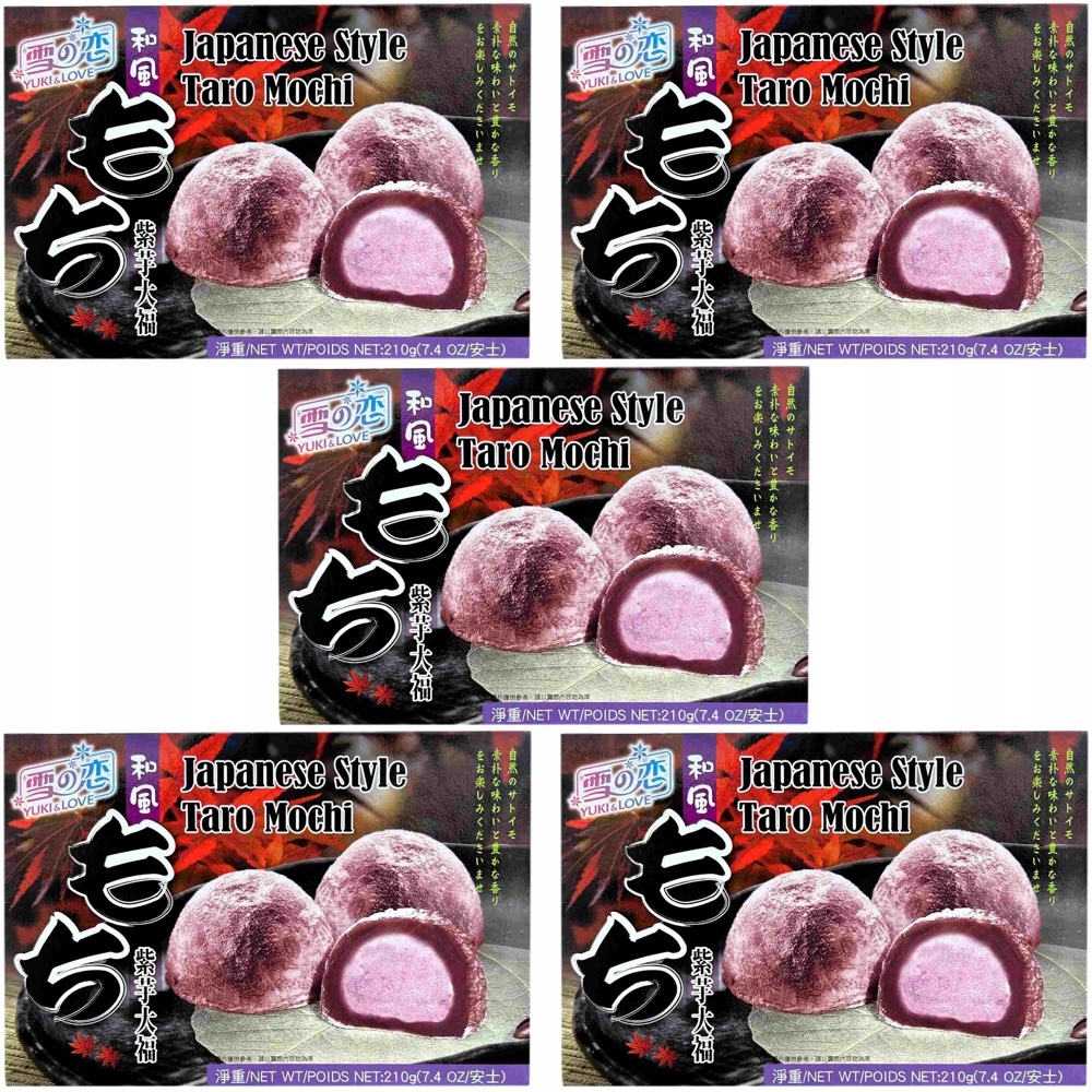 5 x Japonské sušenky Rýžové želé Mochi náplň Taro 210 g
