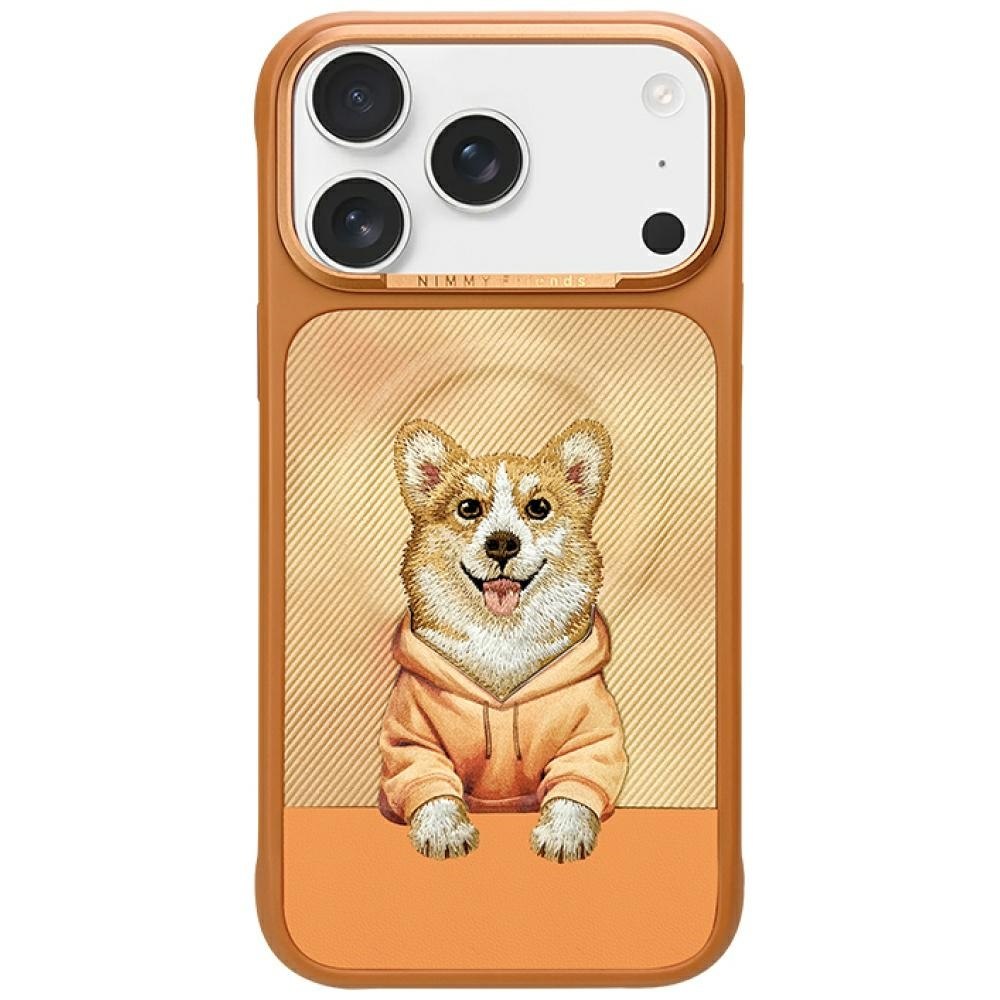 Etui Nimmy Gentle Pets Series Dog MagSafe do iPhone 17 Pro pomarańczowy
