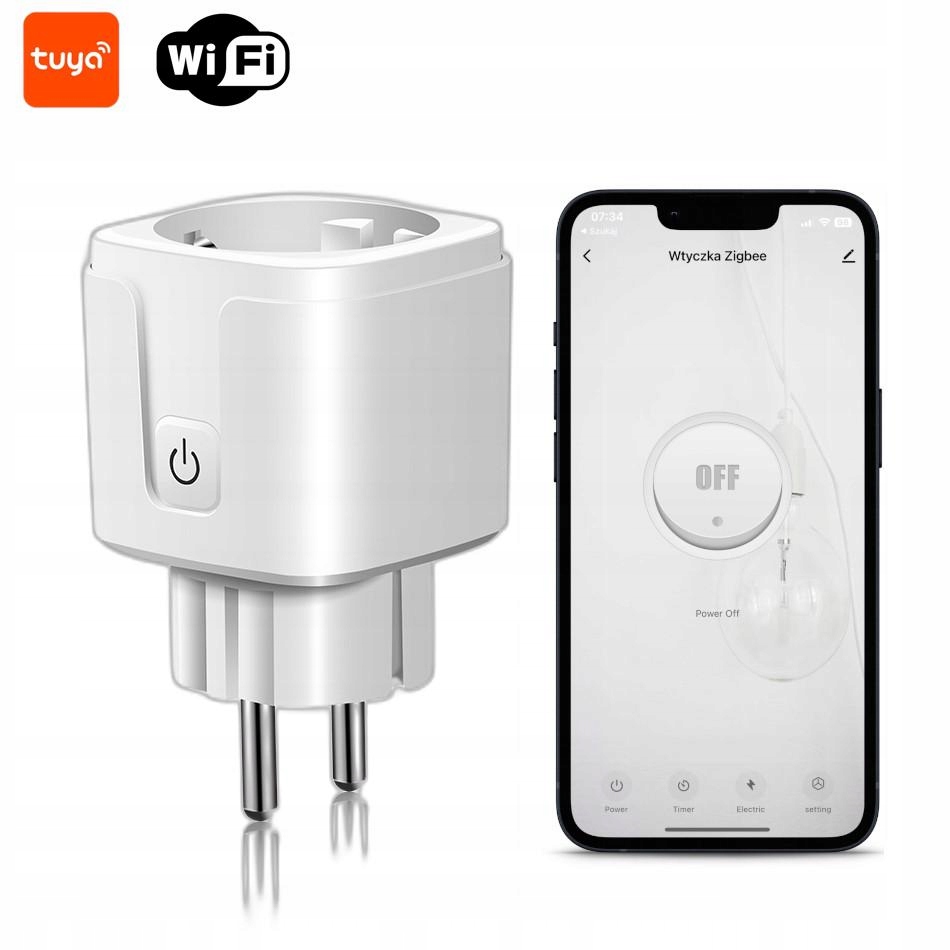 Inteligentne Gniazdo Wifi Smart Wtyczka Watomierz PV 260V 20A 4400W TUYA EAN (GTIN) 5904165174864