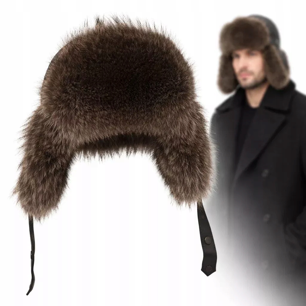 Pánská černá kožená šála Pilotka s zateplením W531A Polar Fashion
