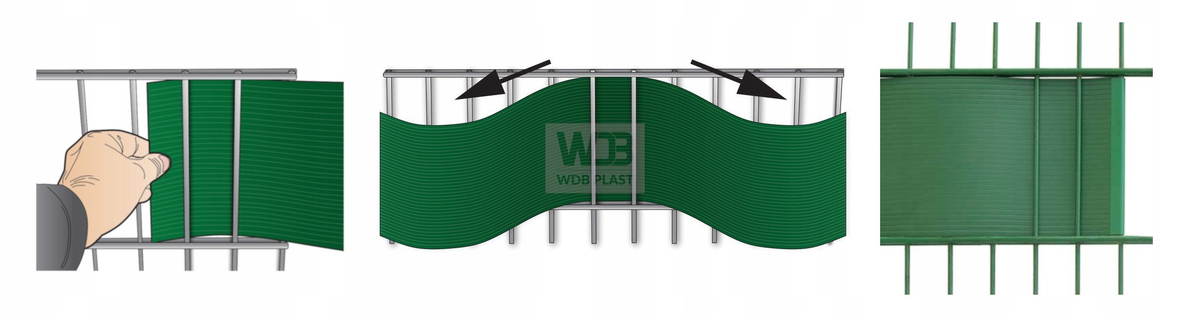 TAŚMA OGRODZENIOWA OSŁONA PANELI 3D 4,75x35m PP UV Producent WDB