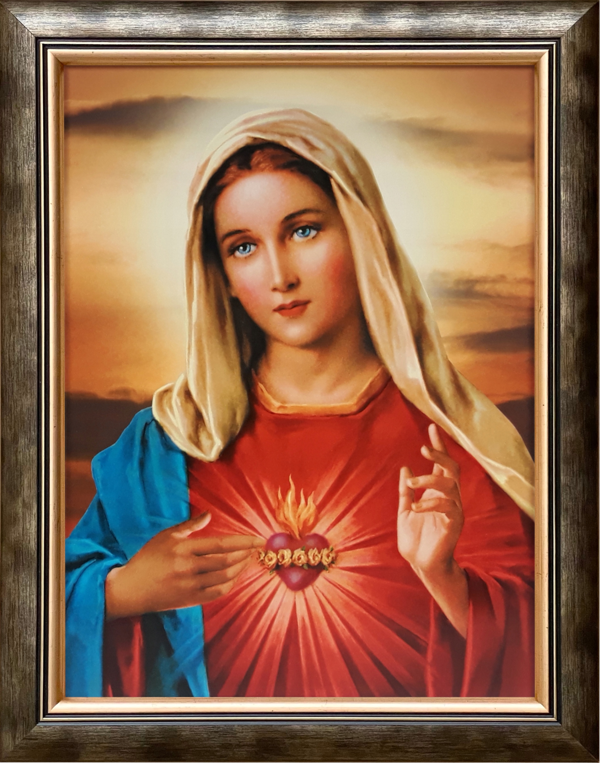 

Obraz 47x37 Maryja Serce Maryi Brązowa Rama