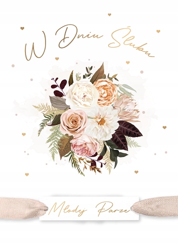 

Kartka na ślub z życzeniami subtelna Premium GM857