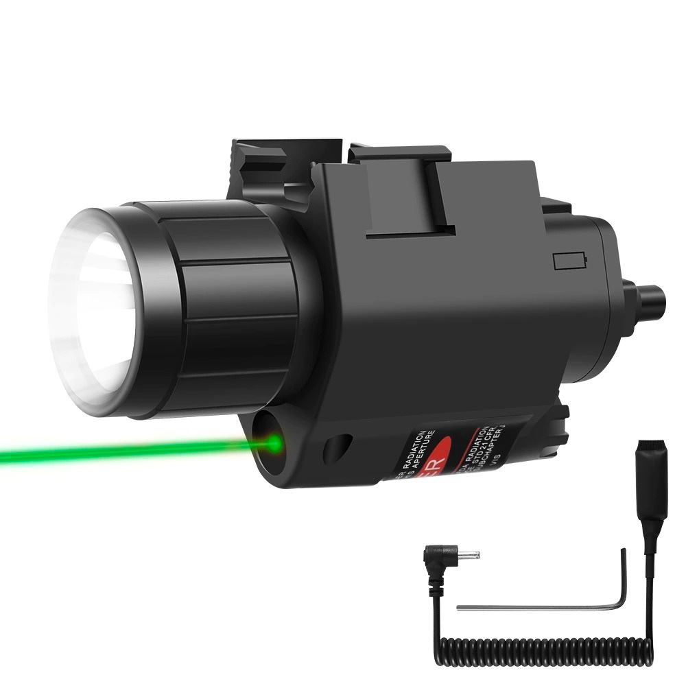 Лазерный прицел зеленый гель кнопка фонарик модель красный лазер