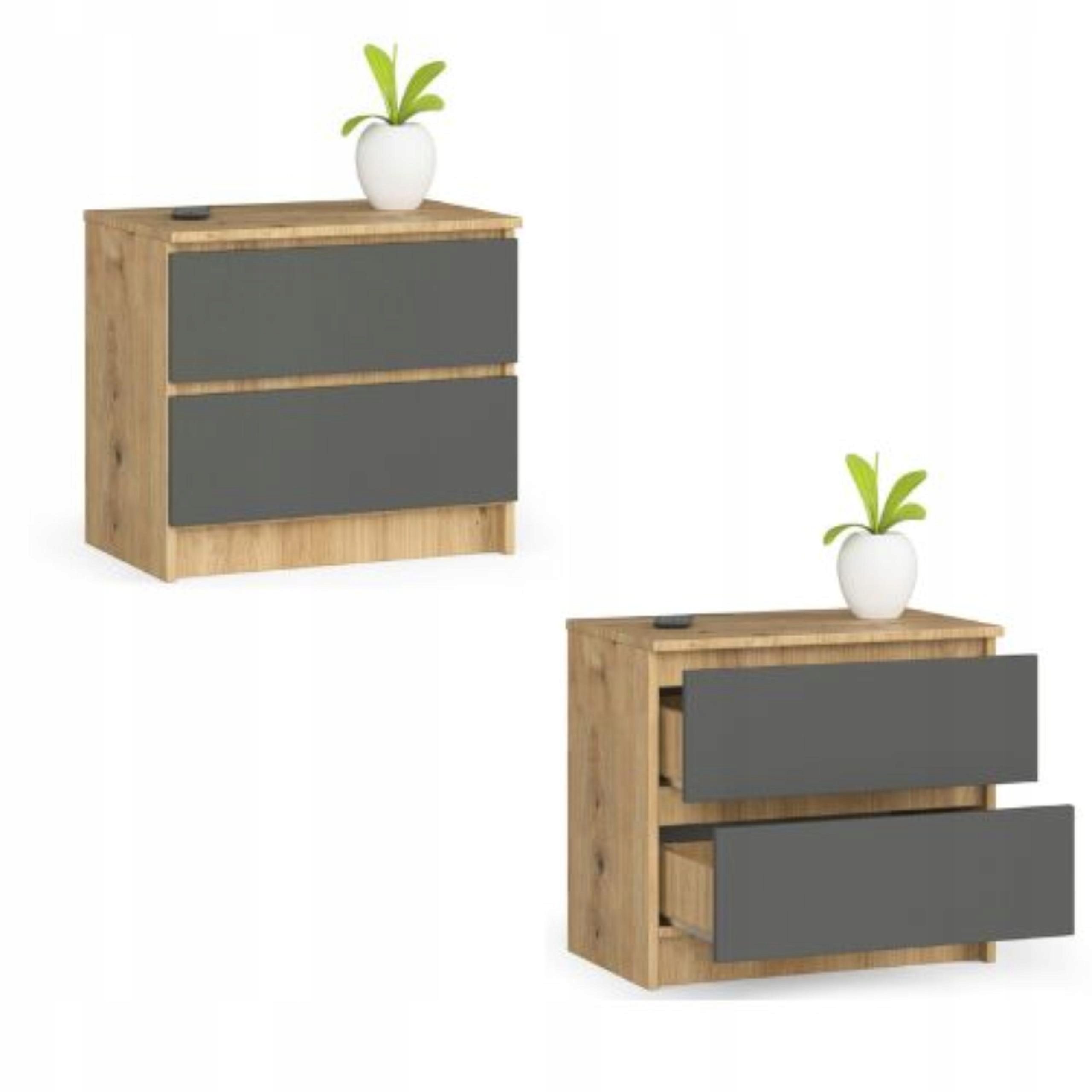 Komoda, skrinka K60 2, zásuvky artisan-grafit Akd