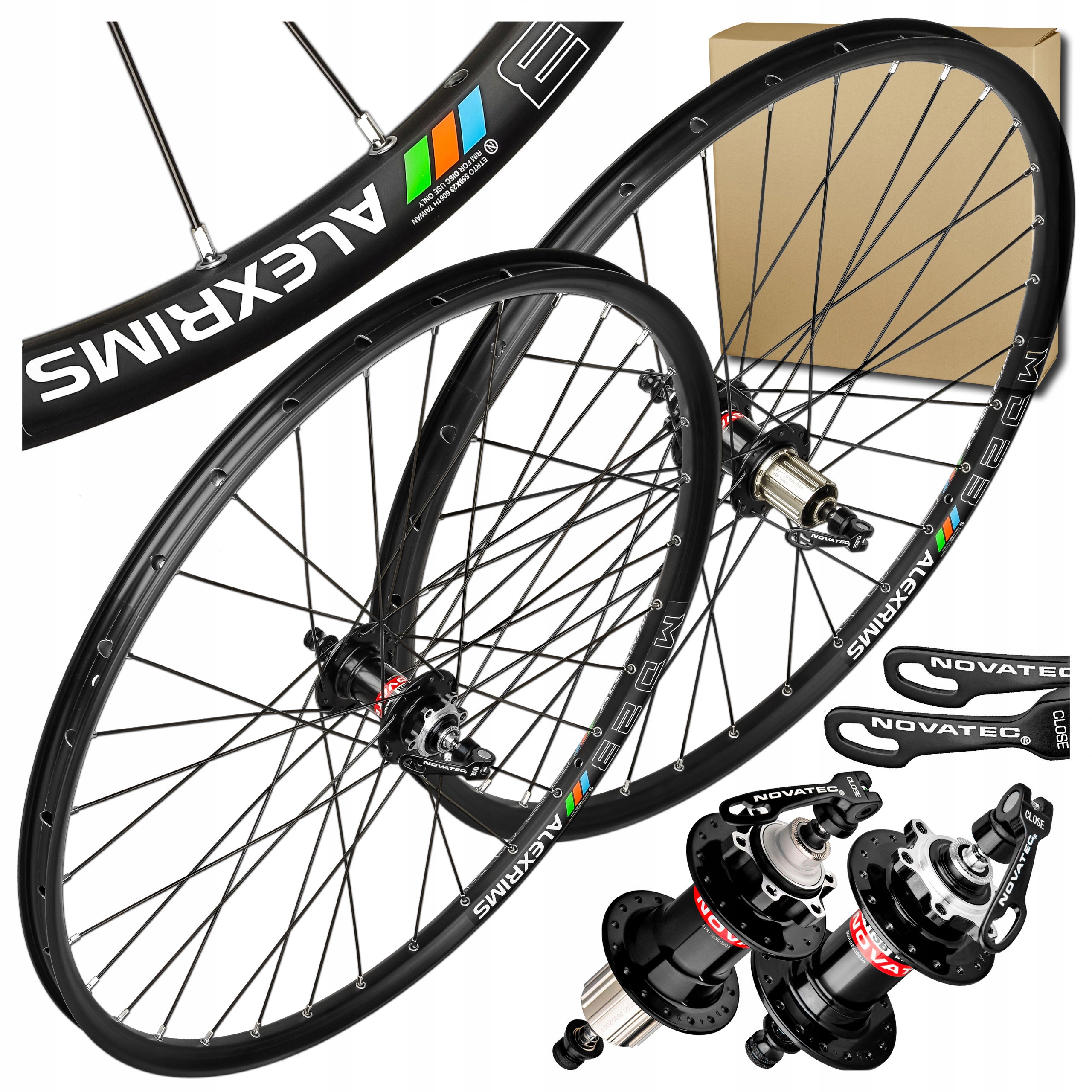 Komplet Koła Rowerowe P+t Alexrims MD23 29'' 622x23 Novatec Tarcza Tubeless