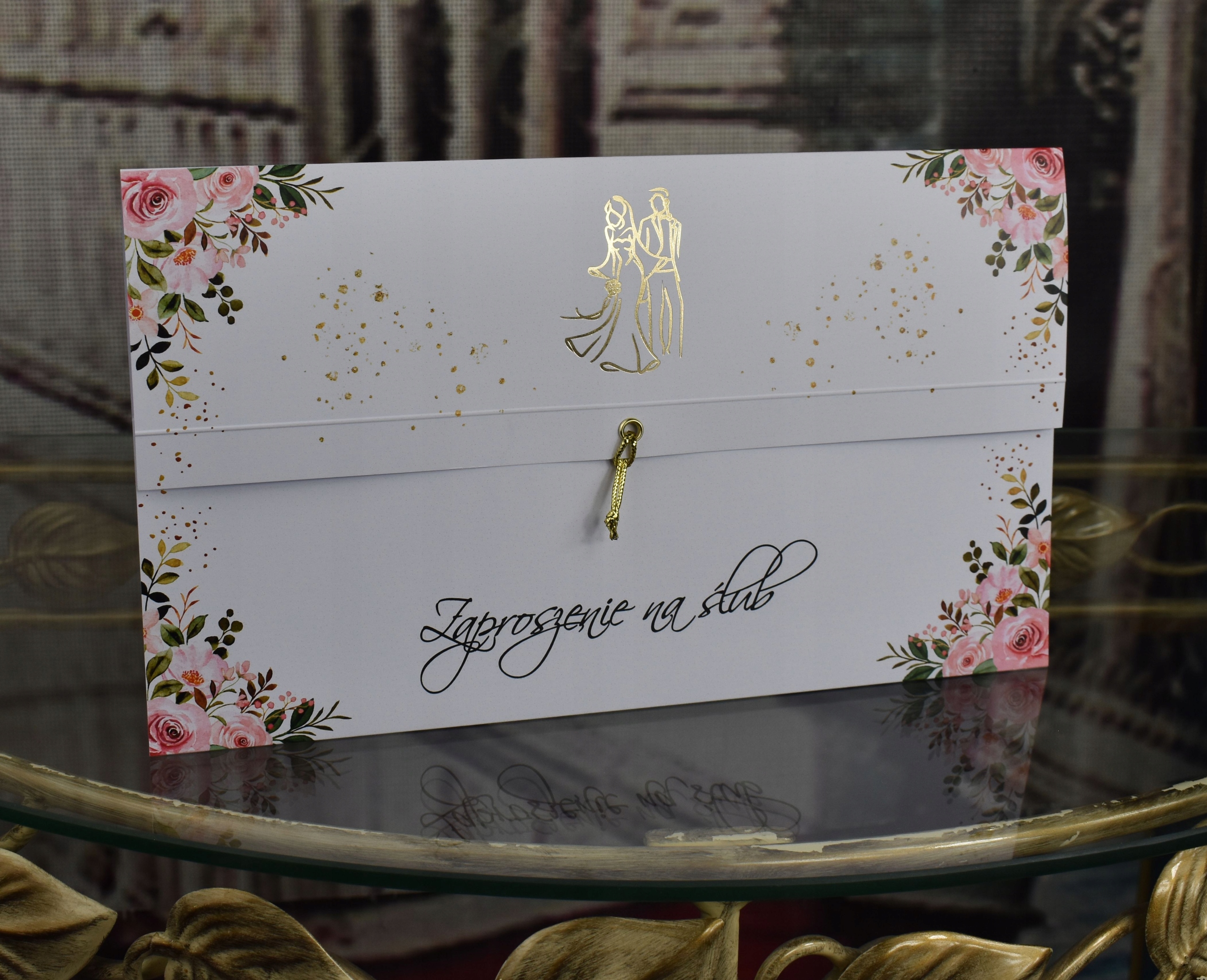 ZAPROSZENIE NA ŚLUB ZAPROSZENIE DLA RODZICÓW Kod producenta Koperta złocona