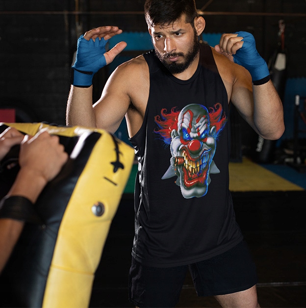 TANK TOP HORROR/ROCK SCARY CLOWN Rozmiar M