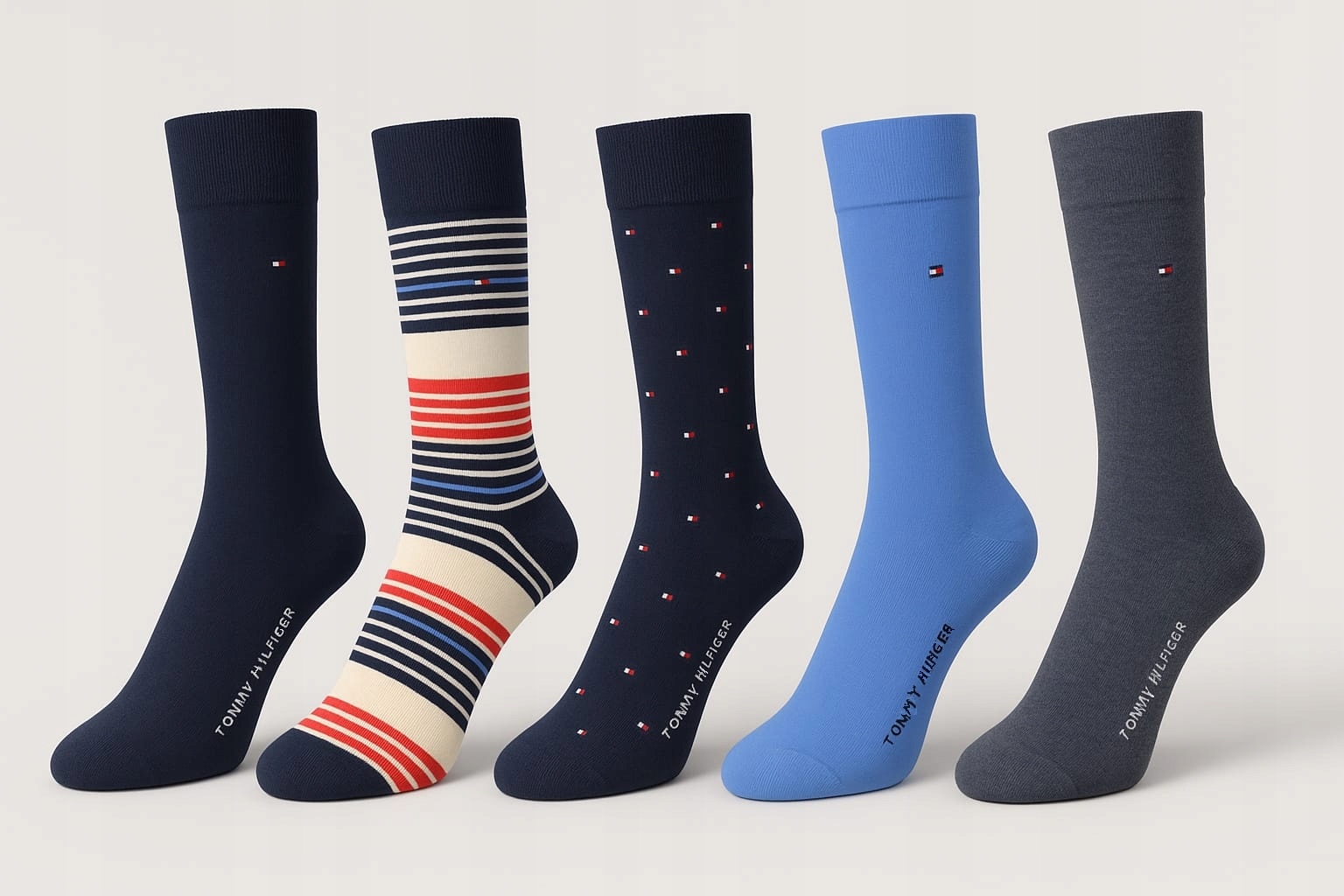 Ponožky Tommy Hilfiger Sada 5 balení Ponožky Vysoké Giftbox vel. 39-42