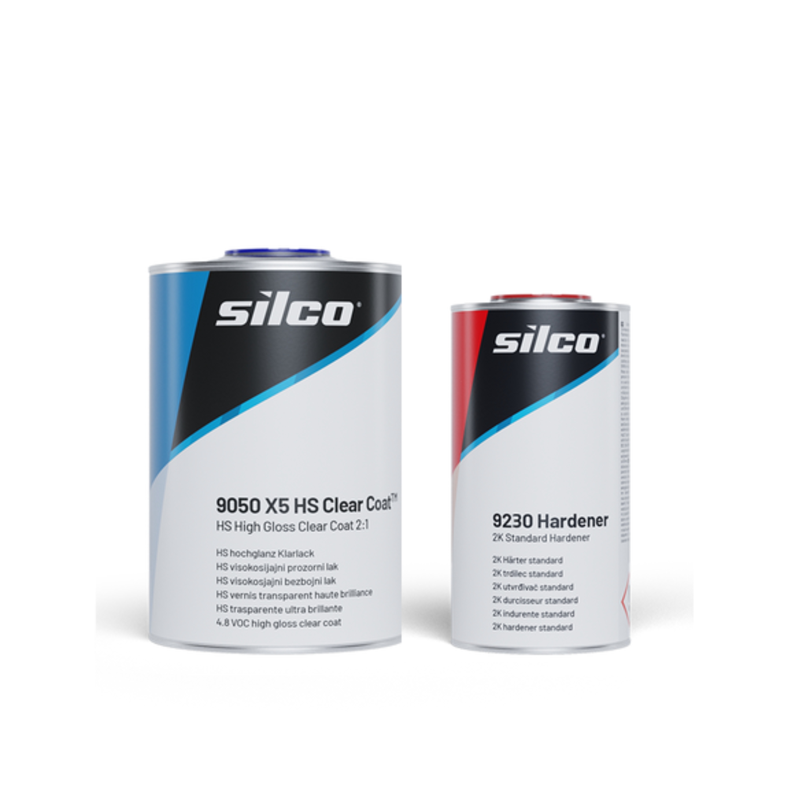 Lakier Bezbarwny Akrylowy Połysk Silco 9050 X5 1,5l Zestaw Szybki