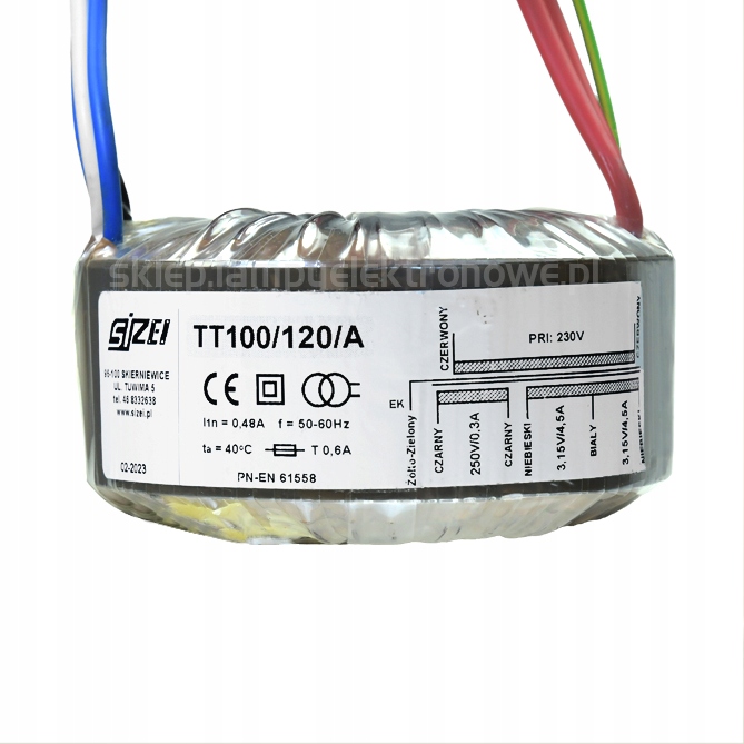 TT100/120/A Toroidní síťový transformátor Sizei verze Audio