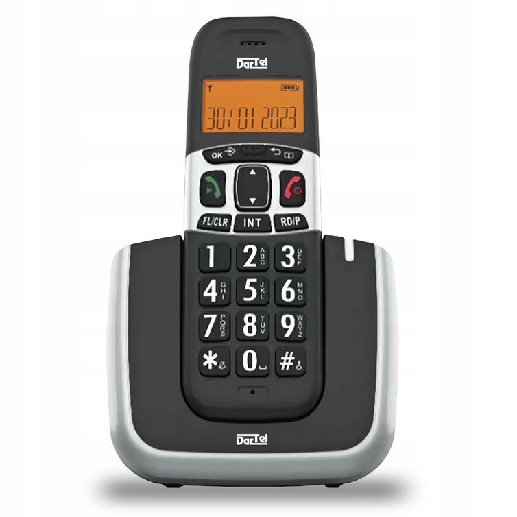Telefon stacjonarny bezprzewodowy dla seniora DARTEL LJ-1000 DECT czarny Marka Dartel
