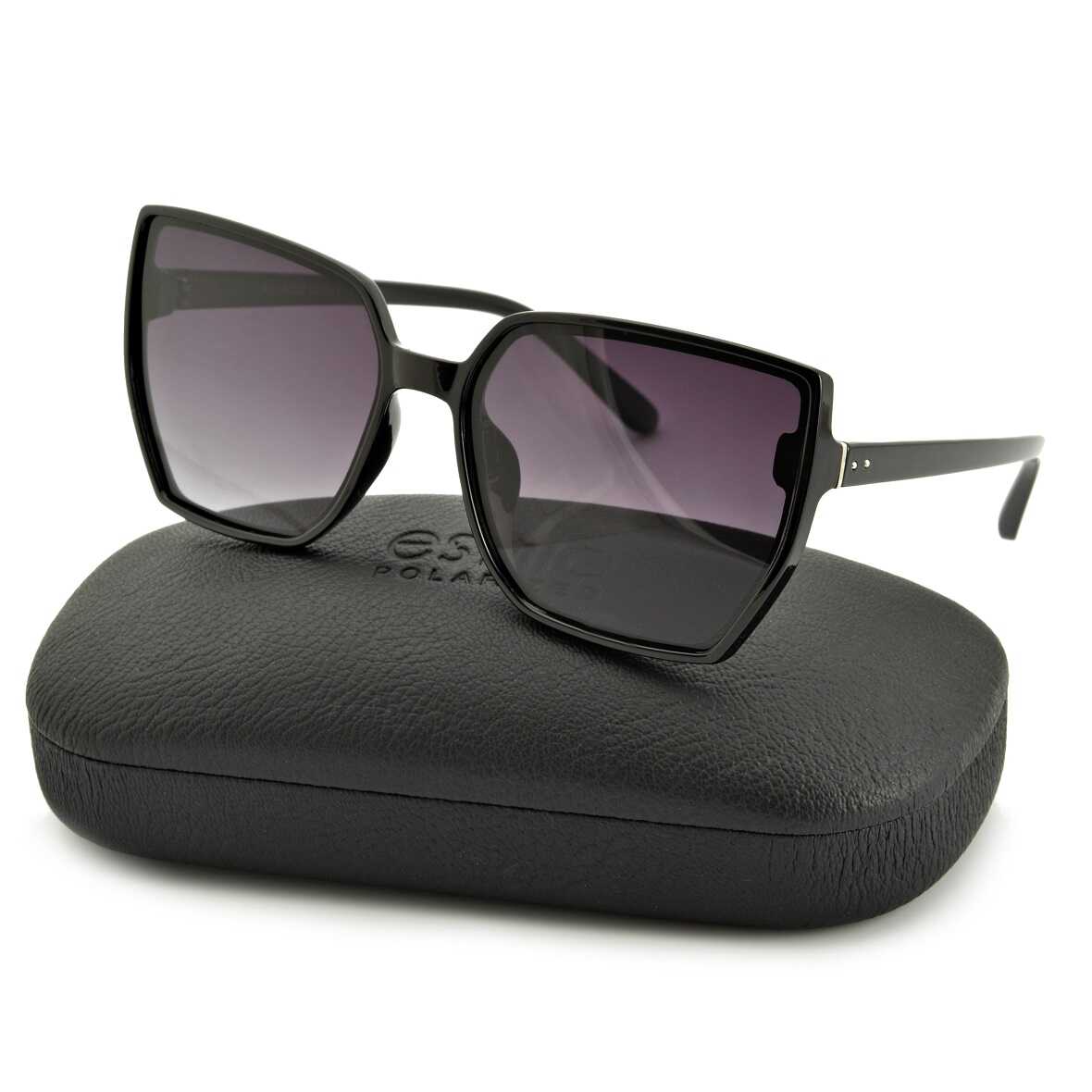 Женские поляризованные очки Кошачий Глаз Черный вес продукта с единичной упаковкой 0,2 кг