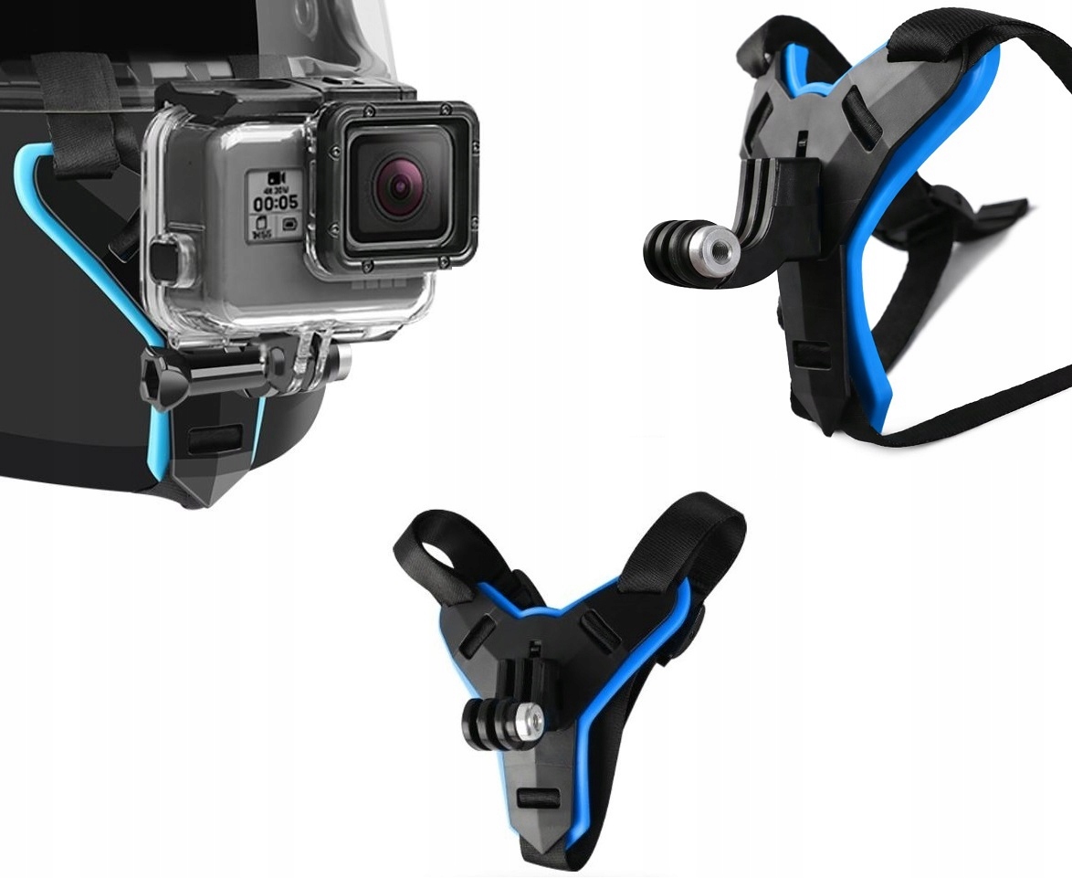 Uchwyt mocowanie na kask szczękę motocykl motor rower Telesin do GoPro DJI