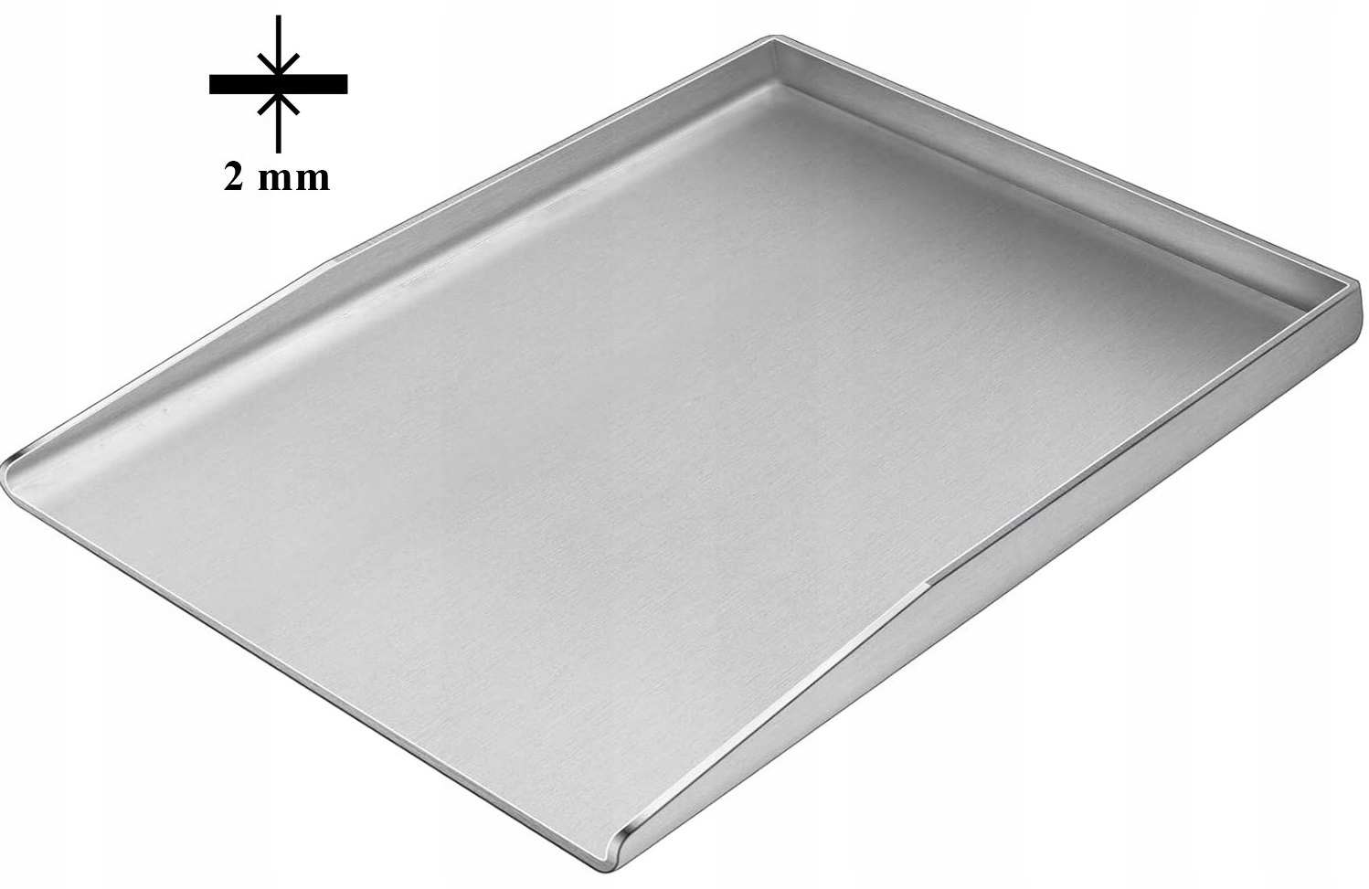 Plechová Tácová Deska Nerezová Grilovací 40x30 cm Odkapávací Na Gril Inox 2MM