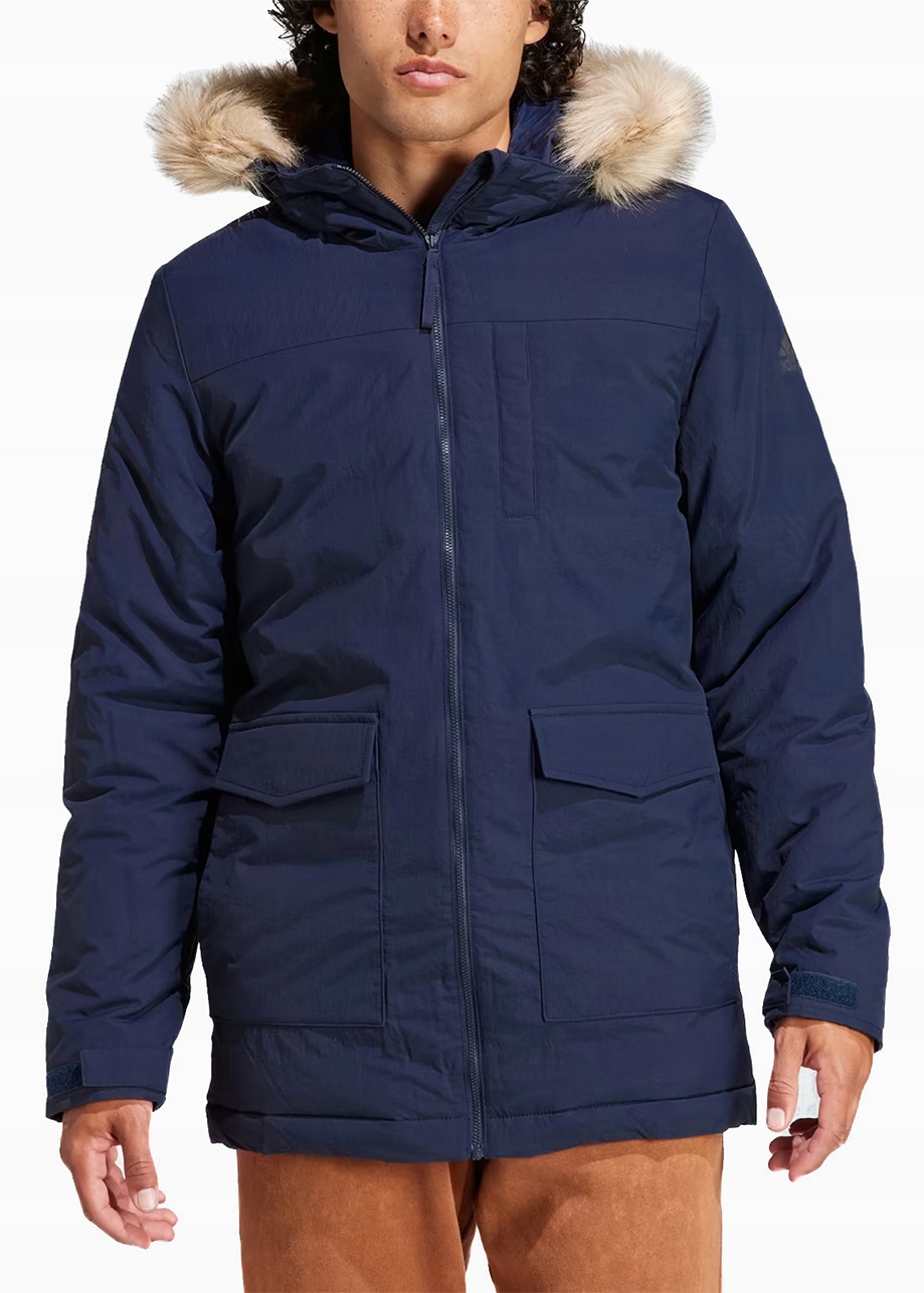 adidas pánská bunda s kapucí zimní sportovní parka vel L