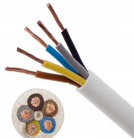 

Przewód Okrągły elektryczny Owy 5x4 100% miedź 1m